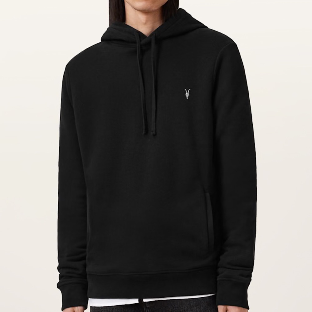 All Saints Raven Pullover Ramskull Hoodie ~